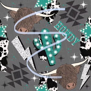 Grey Howdy Print