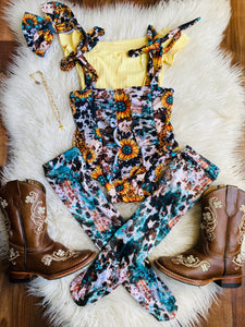 Blue Glitter/Cow Print