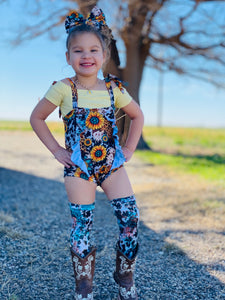 Blue Glitter/Cow Print
